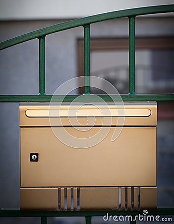 Cloes up of a mailbox on the street Stock Photo