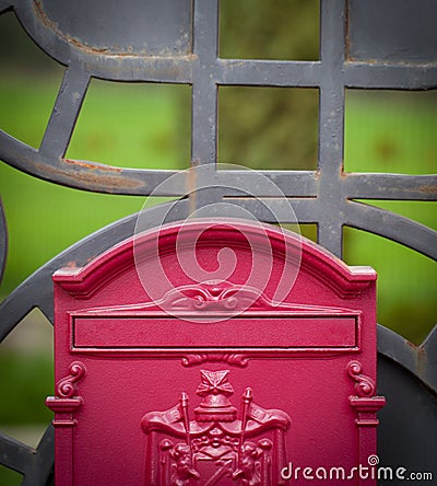 Cloes up of a mailbox on the street Stock Photo