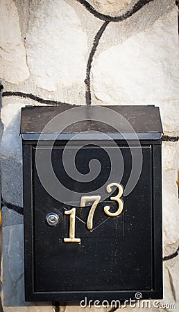 Cloes up of a mailbox on the street Stock Photo