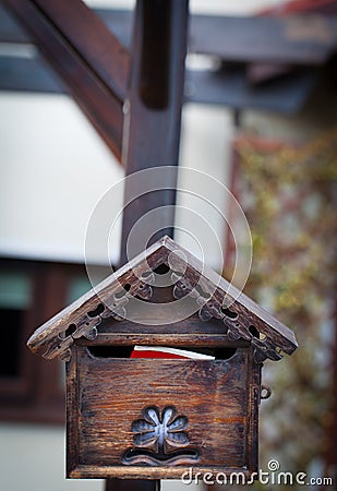 Cloes up of a mailbox on the street Stock Photo