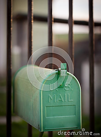 Cloes up of a mailbox on the street Stock Photo