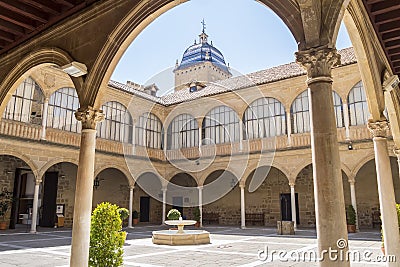 Cloister of the Hospital de Santiago, Ubeda, Jaen, Spain Stock Photo