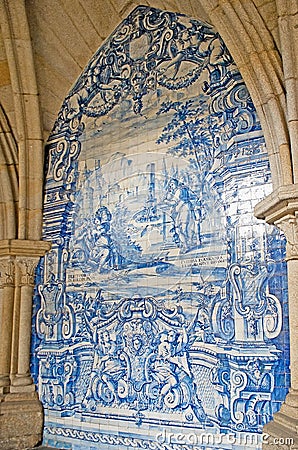 The cloister of Porto Cathedral Editorial Stock Photo