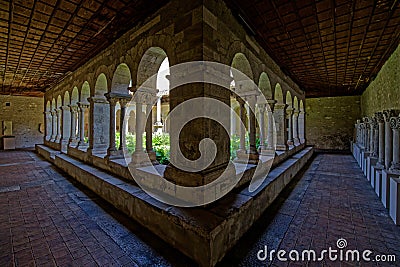 Cloister of Saint-Andre-le-Bas in Vienne, France Editorial Stock Photo