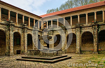 Cloister of Sao Goncalo monastery Stock Photo