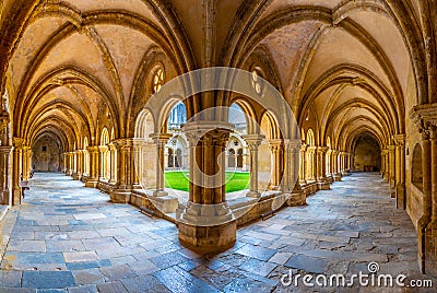 Cloister of Se Velha cathedral in Coimbra, Portugal Stock Photo