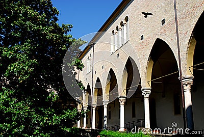 Cloister of St. Anthony's Basilica in Padua in the Veneto (Italy) Stock Photo