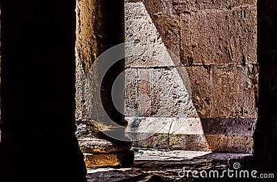 Cloister of the Thonoret abbey in the Var in France Stock Photo