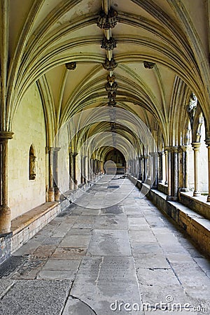 Cloisters, Norwich Cathedral, Norfolk, England, UK Stock Photo