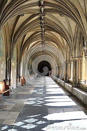 The Cloisters - Norwich Cathedral Stock Photo