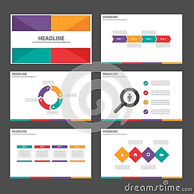 Clolorful Infographic elements icon presentation template flat design set for advertising marketing brochure flyer Vector Illustration