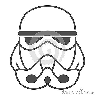 Clone Commander Bacara solid icon, star wars concept, clone trooper officer marshal vector sign on white background Vector Illustration