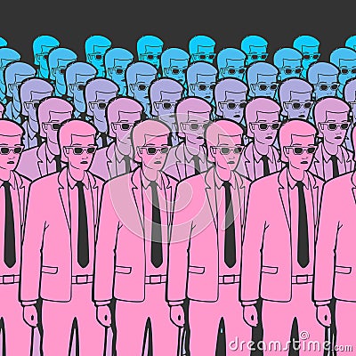 Clone Group businessman vector illustration Vector Illustration