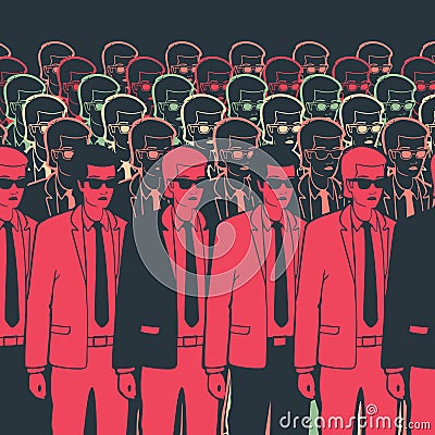 Clone Group businessman vector illustration Vector Illustration