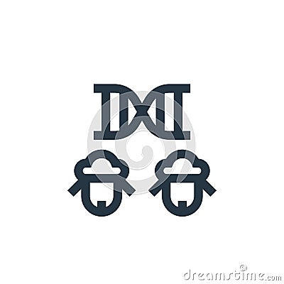 clone icon vector from futuristic technology concept. Thin line illustration of clone editable stroke. clone linear sign for use Vector Illustration