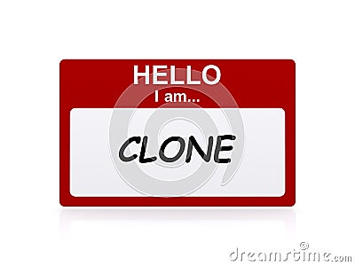 Clone tag Stock Photo