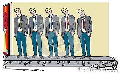 Cloned men Vector Illustration