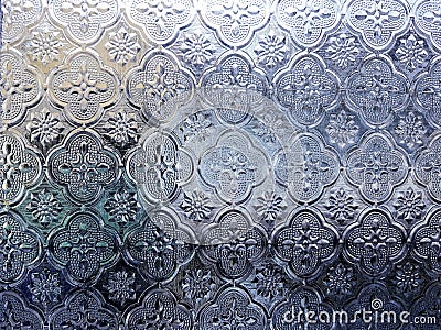 Colorful glass of silver window background Stock Photo
