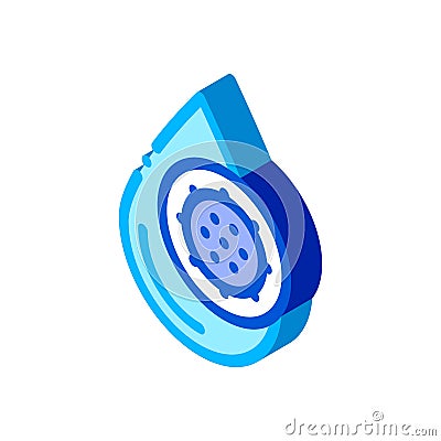 Clorum Liquid Drop Water Treatment isometric icon vector illustration Vector Illustration