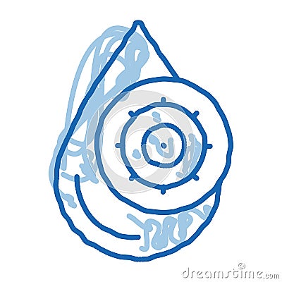 Clorum Liquid Drop Water Treatment doodle icon hand drawn illustration Vector Illustration
