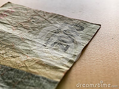 Close Beautiful rupiah money background. Indonesian, Indonesian Rupiah. Two thousand rupiah banknotes. Stock Photo
