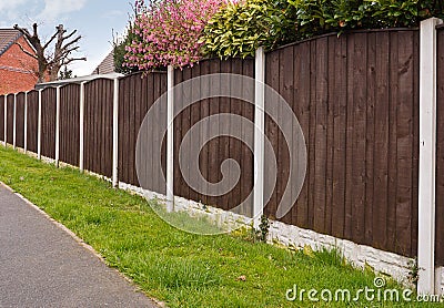 Close board fencing panels Stock Photo