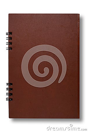 Close Brown notebook for text and background Stock Photo