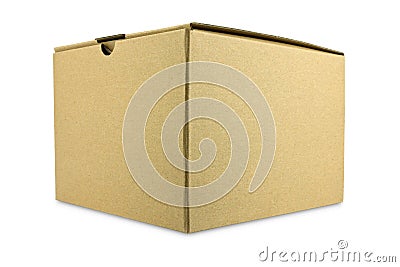 Close brown paper box Stock Photo