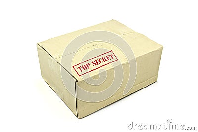 Close brown paper box Stock Photo