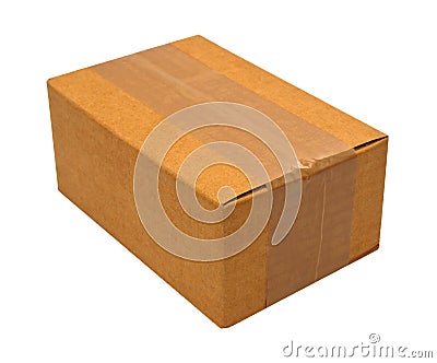 Close brown paper box Stock Photo