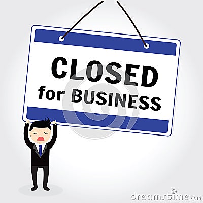 Close for business Vector Illustration