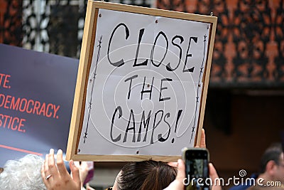 Close the Camps Editorial Stock Photo