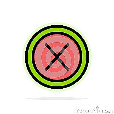 Close, Cross, Interface, No, User Abstract Circle Background Flat color Icon Vector Illustration