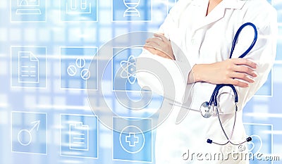 Doctor woman face not visible Stock Photo