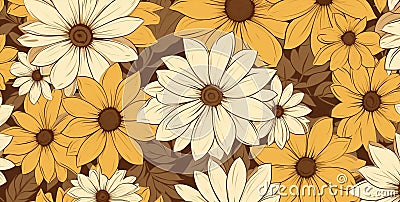Close floral beauty group nature bouquet yellow background bloom mockup bright up blossom flower Stock Photo