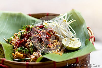 Close-fried noodles Thailand Stock Photo