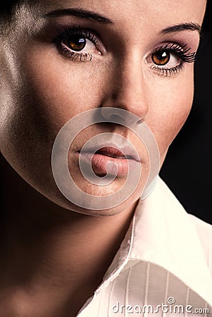 Close girl portrait Stock Photo