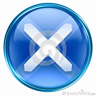 Close icon blue Stock Photo