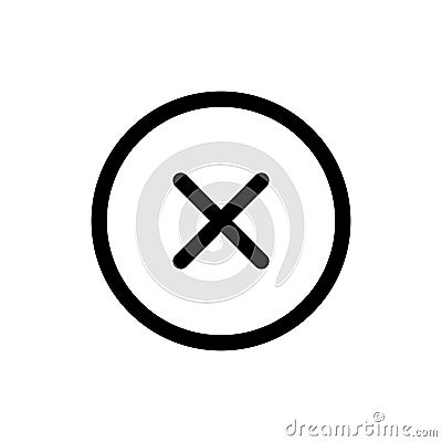 Close icon, delete symbol. Illustration for web site or mobile app Vector Illustration