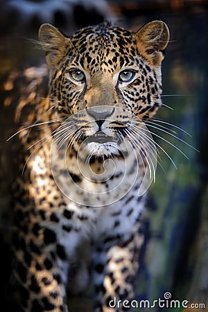 Close leopard portrait Stock Photo