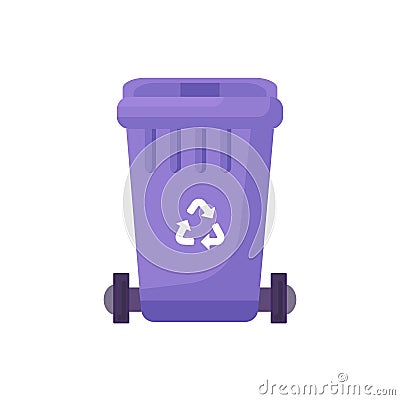 Close Lid Electronic Waste Trash Can Stock Photo
