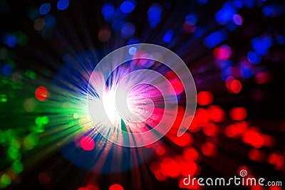 Close op of fiber optics Stock Photo