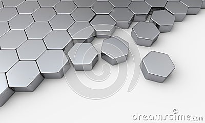 Close packed hexagons Stock Photo