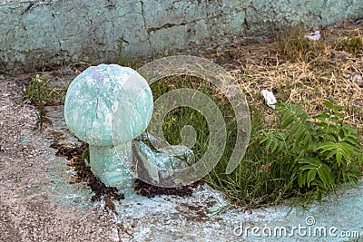 Close shoot of old ottoman tomb with green color Editorial Stock Photo