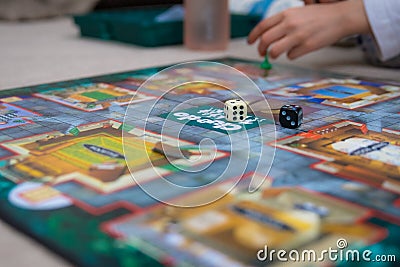 Close shot of the board game Cluedo. Editorial Stock Photo