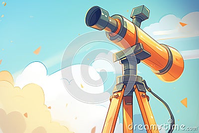 close shot of a telescope with a focus in view Stock Photo