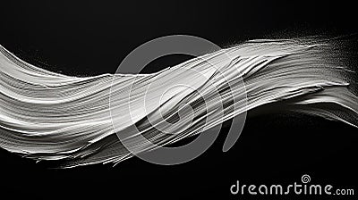 close silver brushstroke Cartoon Illustration