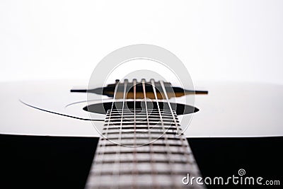 Close-up of acoustic classical guitar Stock Photo