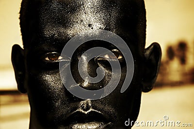 Close up of African man Stock Photo