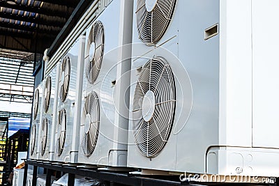 Close up air conditioning compressor Stock Photo